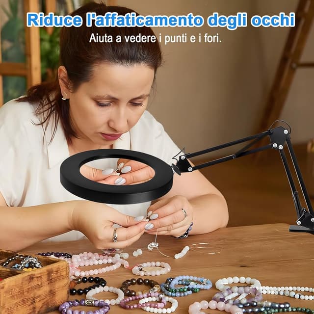 Detalle 2 de 10X Lupe mit Licht und Ständer