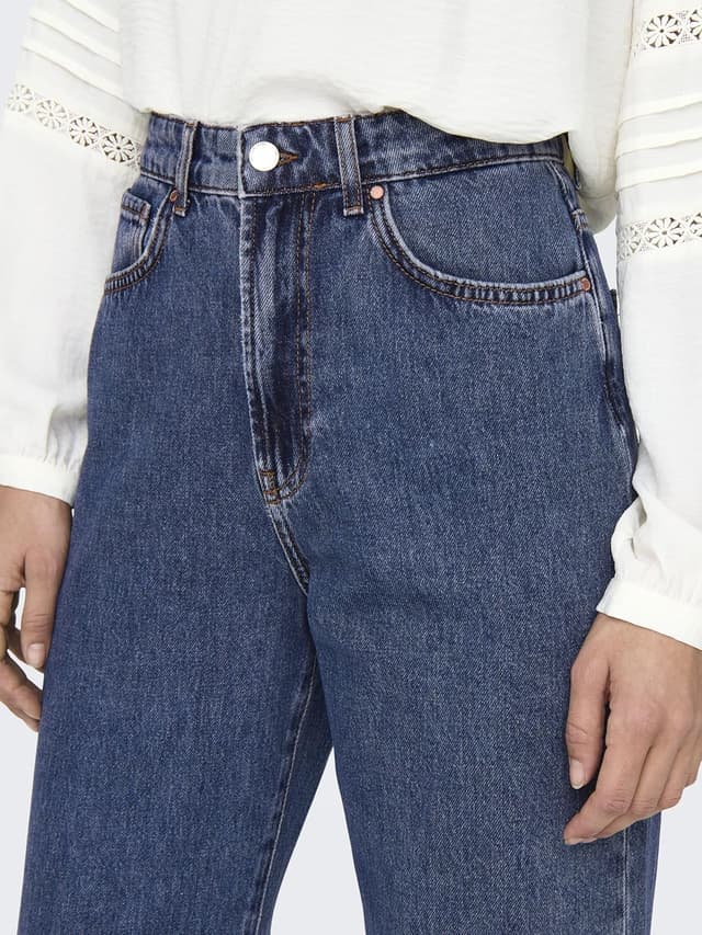 Detalle 2 de ONLY Straight Fit Jeans ONLSILJE vita alta in cotone (100%)
