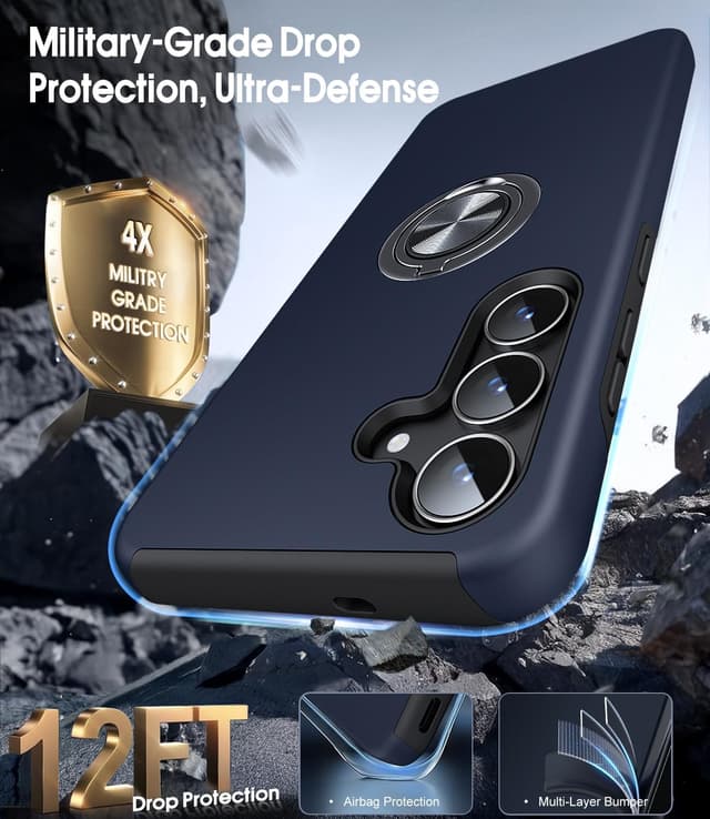 Detalle 1 de AOUIA S25 FE Case 360° Ring Stand