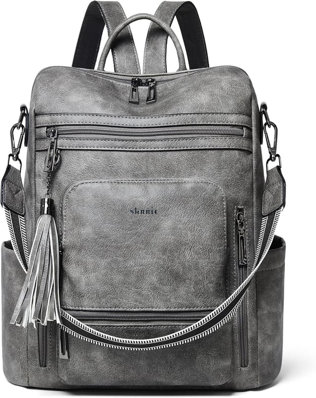 Detalle de Shrrie sac à dos en cuir vegan imperméable pour ordinateur portable 15,6 pouces (femme)