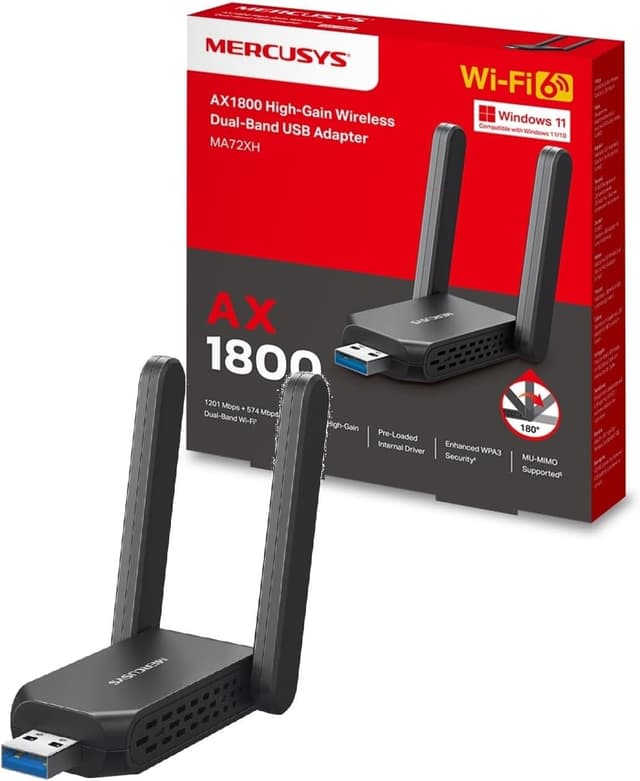 Detalle de Mercusys MA72XH Clé USB AX1800 📡