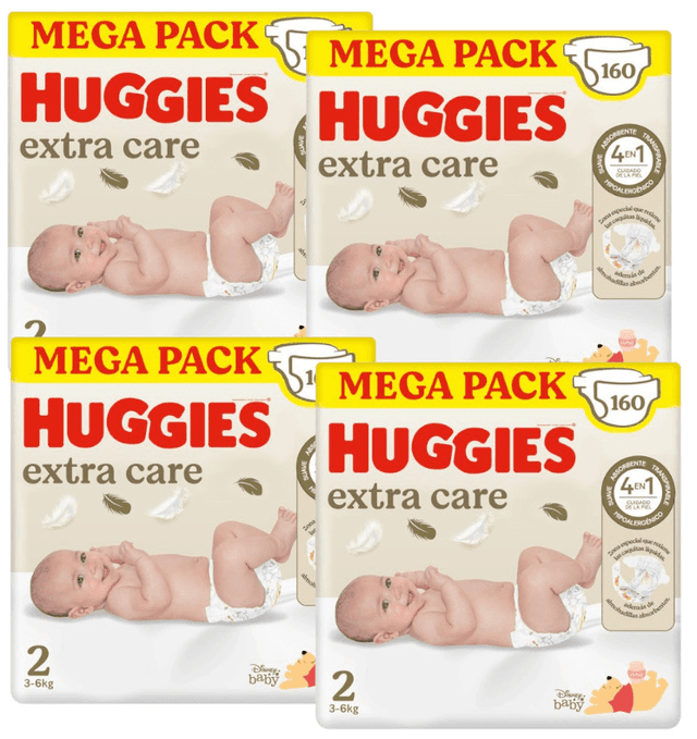 Imagen de Huggies Extra Care Pañales Disney Talla 2 (3-6 Kg) 🎉 en OfertitasTOP