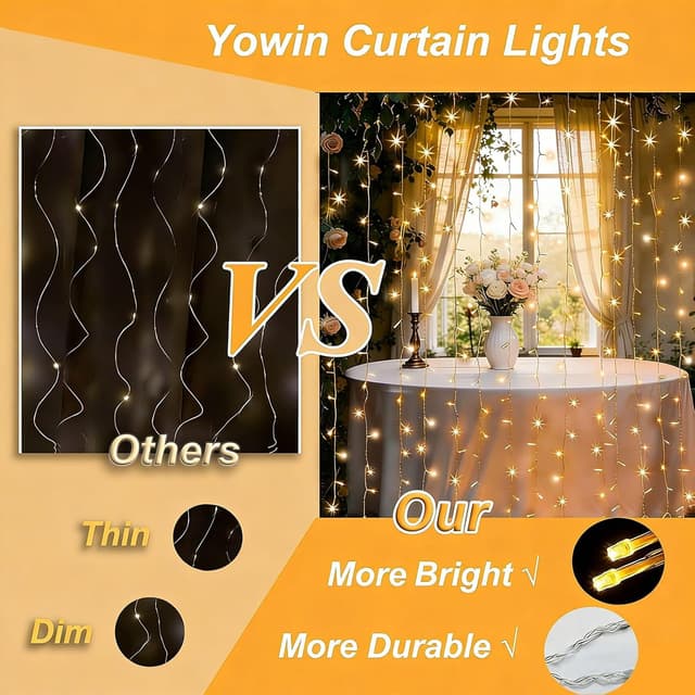 Thumbnail 2 de yowin Cortina de Luces 600 LED 6x3 m