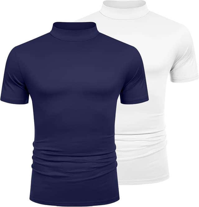 Thumbnail 4 de COOFANDY T-shirt col roulé manches courtes