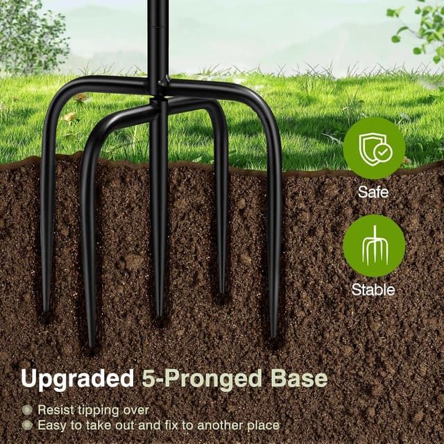 Detalle de Yepper 35In Metal Bird Bath 12in Bowl