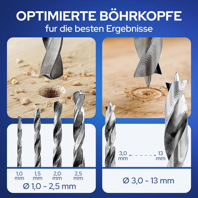 Thumbnail 5 de Falkenwald Holzbohrer Set 1–13 mm, 26‑teilig