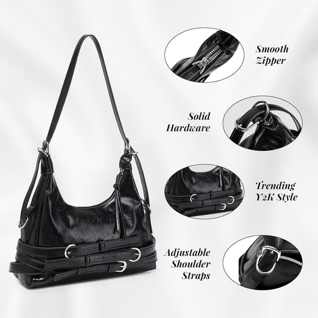 Detalle 2 de Aucuu Sac à main cuir véritable femme