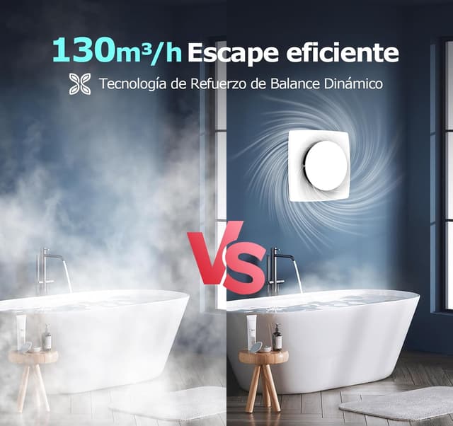 Thumbnail 1 de BUMSOU Extractor de Baño 100mm 130m³/h