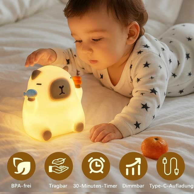 Detalle de NesveCit Capybara Nachtlicht mit Timer