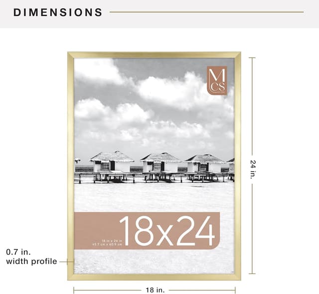 Detalle de MCS Gallery Foundation Large cadre photo laiton, vertical et horizontal, 45,7 x 61 cm