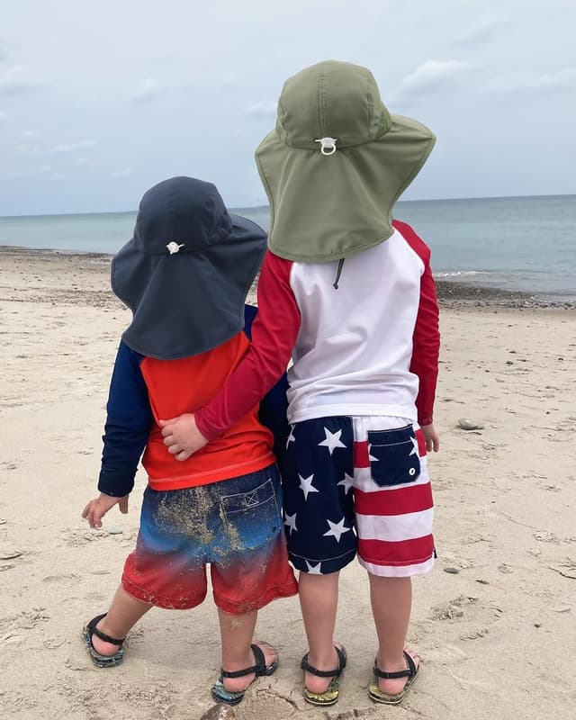 Detalle 2 de FURTALK Kinder Sonnenhut mit UPF 50+