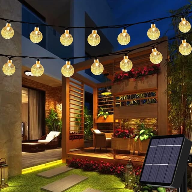 Detalle 2 de Oreunik solar string lights 50 LED, 8 modes