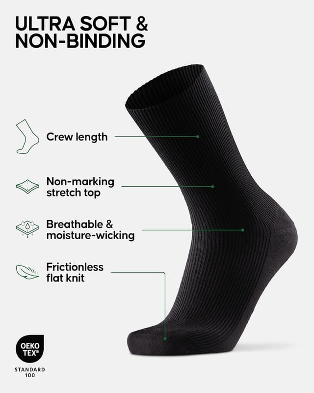 Detalle 2 de DANISH ENDURANCE Diabetic Socks for Men (Bamboo, Non Elastic, Non Binding) – 3-Pack
