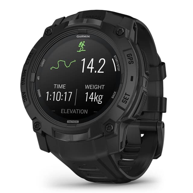Detalle de Garmin Instinct 3 Tactical Edition smartwatch unisex con GPS y pantalla AMOLED de 50 mm (reacondicionado “a estrenar”)