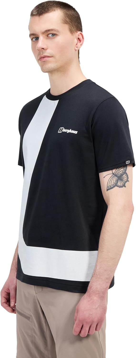 Detalle de Berghaus Men’s Travlek T-Shirt (100% cotton) – modern looser fit