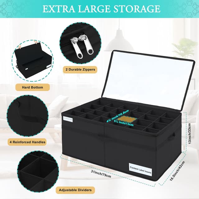 Detalle 1 de Organizer scarpe armadio 24 paia nero