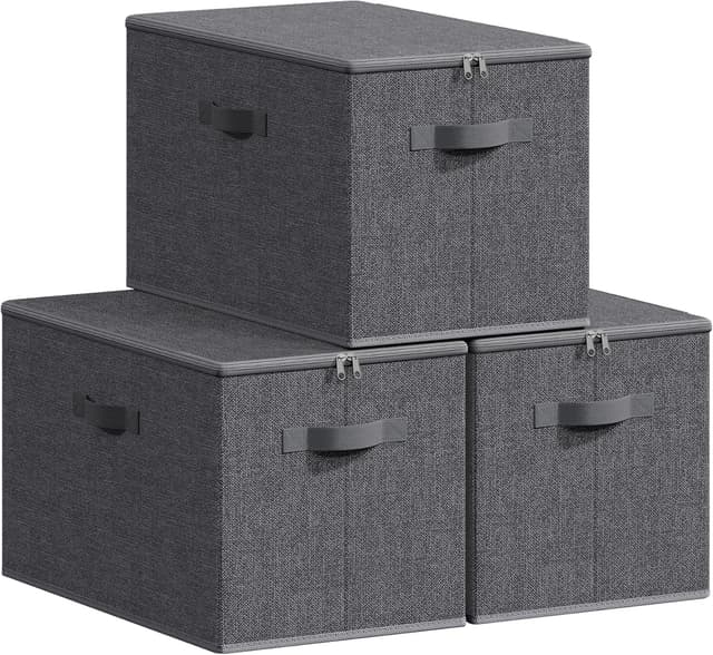 Thumbnail 6 de SONGMICS faltbare Aufbewahrungsbox mit Deckel (6er-Set) 40 x 30 x 25 cm, schiefergrau RZB003G02