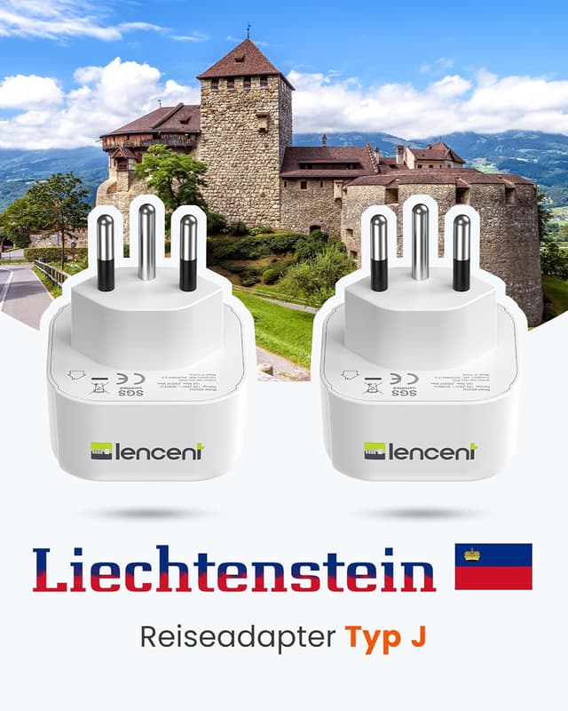 Thumbnail 3 de LENCENT Reiseadapter Typ-J EU-DE