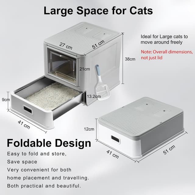 Thumbnail 5 de Marchul Enclosed Stainless Steel Cat Litter Box 🐱
