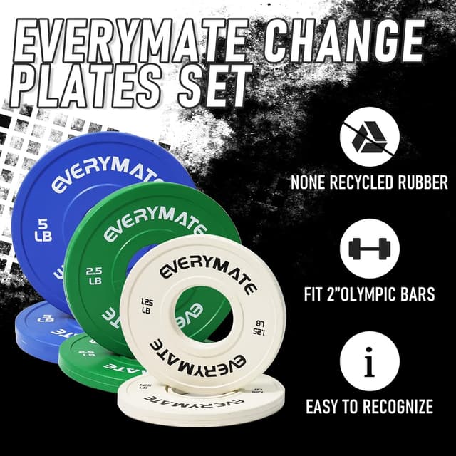 Detalle 2 de EVERYMATE Change Weight Plates 1.25LB Set for Strength Training 🏋