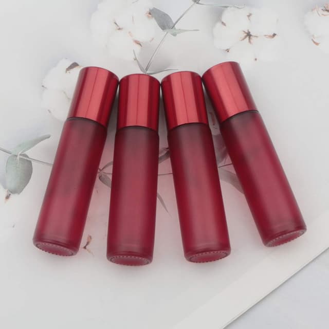 Detalle de Pxyelec Empty Essential Oil Roller Bottles (10 ml, glass) – pack of 10 with stainless steel roller balls