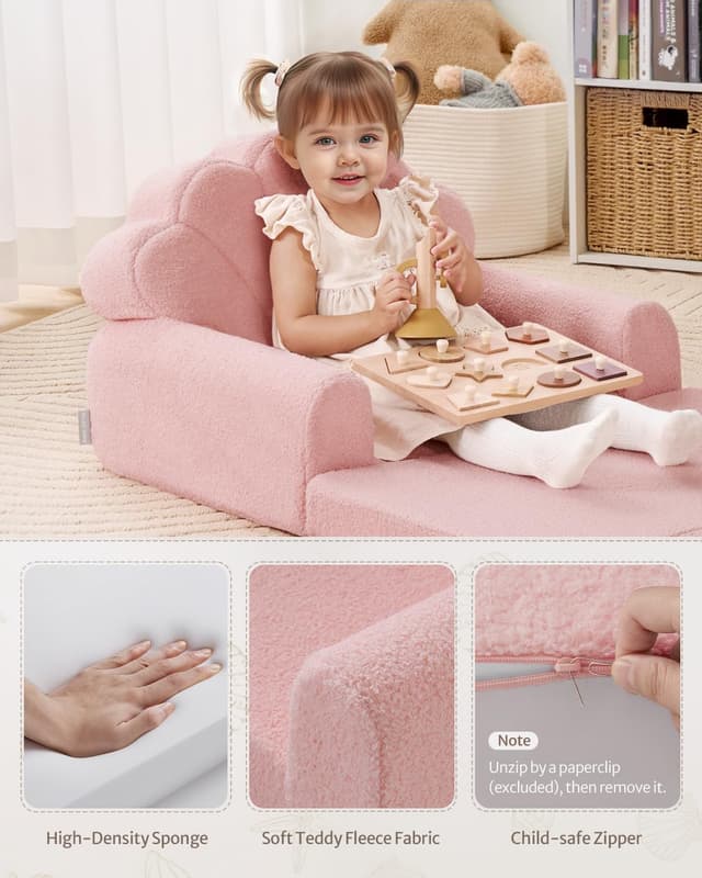 Thumbnail 4 de Blissful Diary 2-in-1 Kids Couch Pink Shell