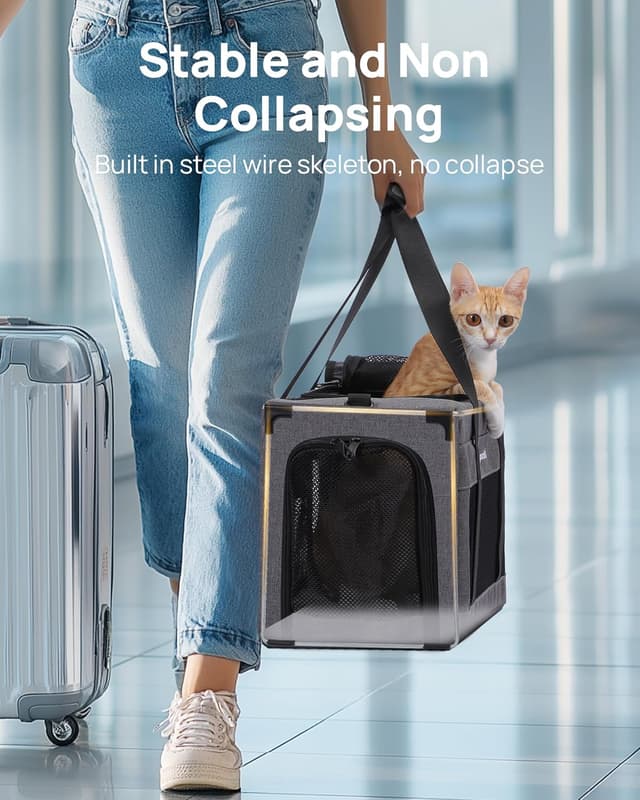 Detalle 2 de Pecute Trasportino per Gatti 44 cm 🐱