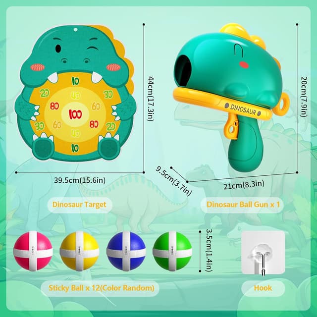 Thumbnail 5 de Doloowee Dinosaurier Dartscheibe für Kinder