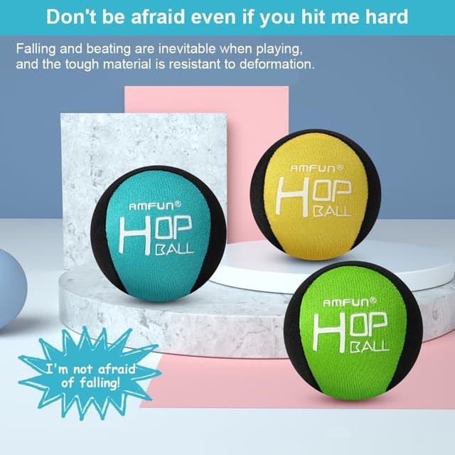 Detalle de AMFUN 3PCS Funny Pool Toys: soft quick-drying water jumping balls with net storage bag