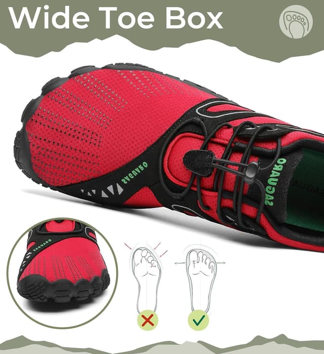 Detalle 2 de SAGUARO Scarpe Barefoot minimaliste da trail, trekking e scoglio per uomo
