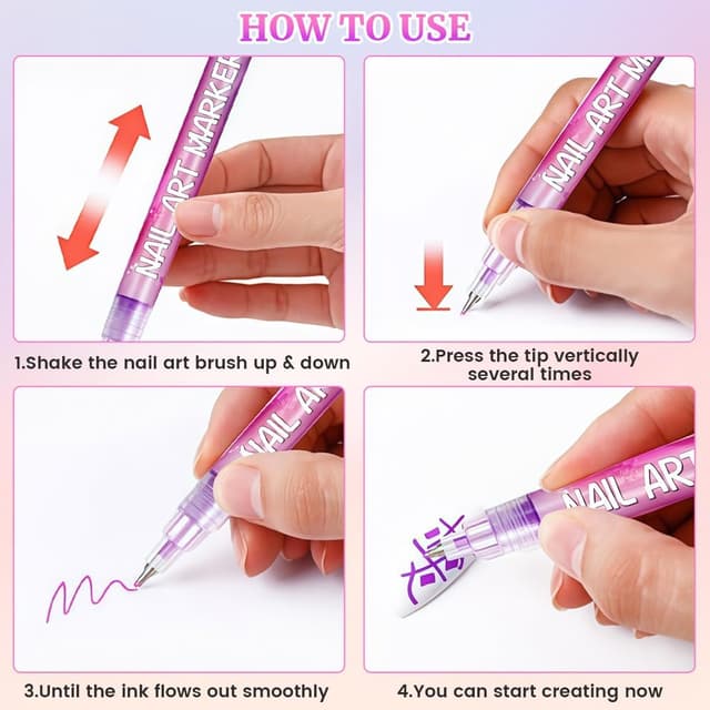 Thumbnail 4 de flintronic Stylos Nail Art 12 couleurs 🎨