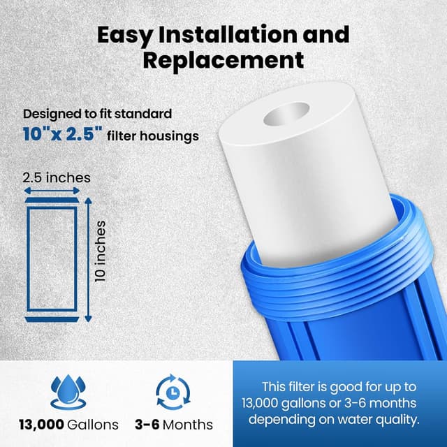Thumbnail 6 de PUREPLUS Sediment Filter 5 Micron 10x2.5" Cartridge