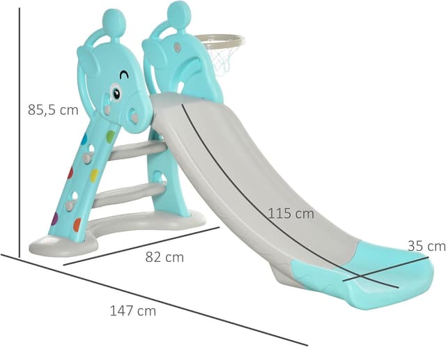 Thumbnail 6 de HOMCOM Tobogán 2 en 1 Jirafa para Niños +18 Meses