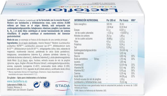 Detalle 2 de Lactoflora Probiótico Protector Infantil Sabor Fresa 10 frascos