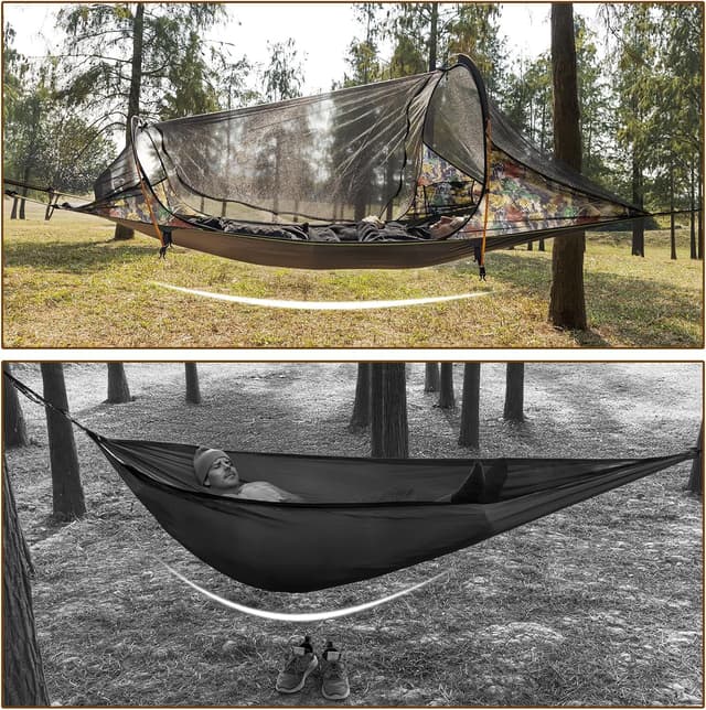 Thumbnail 6 de Night Cat hamac de camping 1 personne avec moustiquaire et bâche imperméable