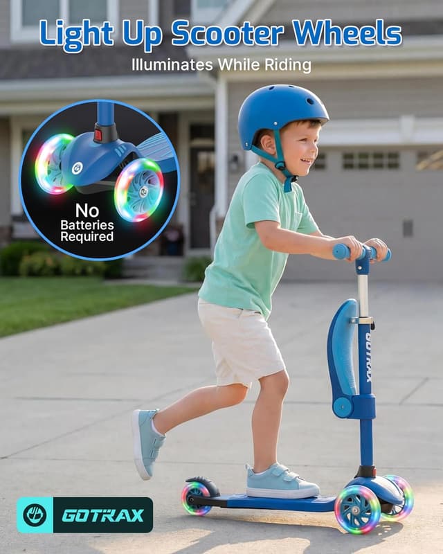 Detalle 2 de Gotrax KS3 Kids Kick Scooter 3 LED Wheels