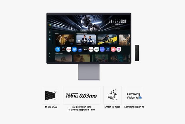 Detalle de Samsung LS32FM902SUXXU 32" OLED Gaming 4K Smart Monitor with Speakers (165Hz, 0.03ms)