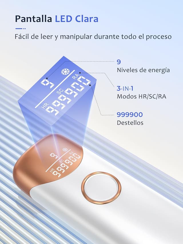 Thumbnail 4 de Depiladora Laser Mujer IPL 9 niveles 19,8 J