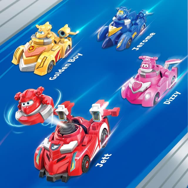 Detalle de Super Wings Spinning Jerome & Vehicle : jouet de combat 2-en-1 pour enfants