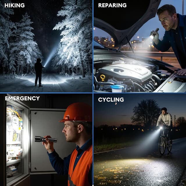 Thumbnail 5 de GEARLITE Taschenlampe LED Zoom IP65 2 Stück