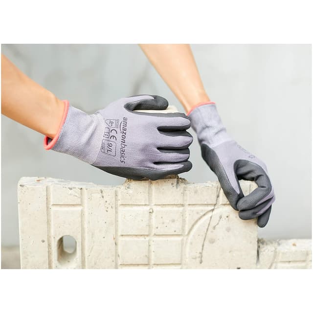 Thumbnail 6 de Amazon Basics Micro-Foam Work Gloves Size 9 🧤