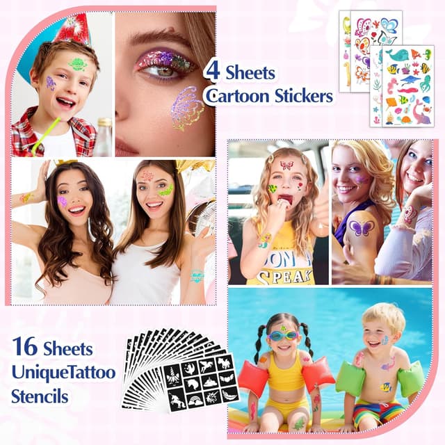 Thumbnail 1 de Glitzer Tattoo Set für Kinder 36 Farben