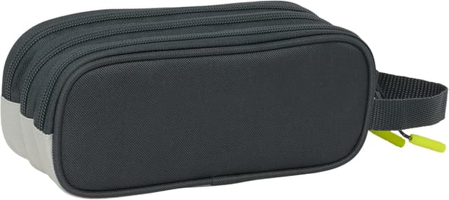 Detalle 2 de Trousse Real Madrid Édition 25/26 SAFTA à 3 compartiments zippés (21 x 7 x 8,5 cm)