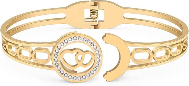 Thumbnail 2 de DOWAY Pulsera acero inoxidable chapado oro plata