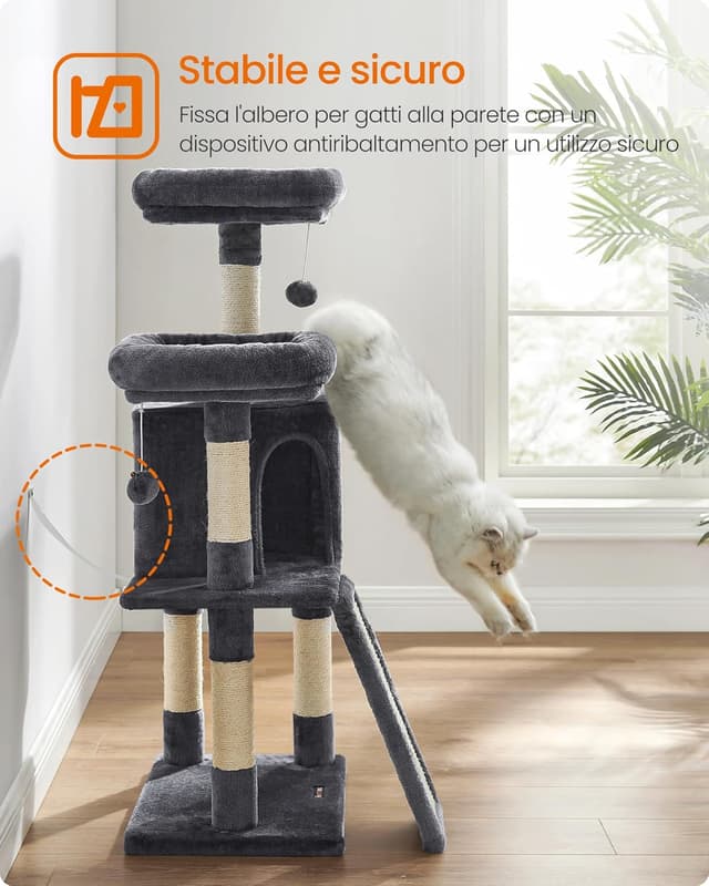 Thumbnail 5 de Feandrea PCT141G01V1 albero per gatti 115 cm 🐱