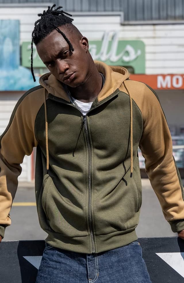 Detalle 2 de Wirltte Zip Up Patchwork Fleece Hoodie