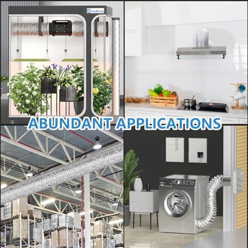 Detalle 2 de Hon&Guan Ø100 mm manguera flexible de ventilación de aluminio (2 m) para campana y extracción