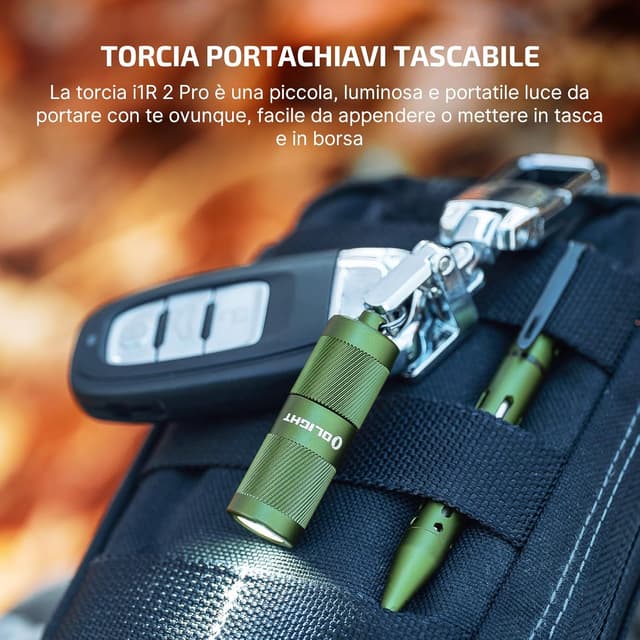 Thumbnail 6 de OLIGHT i1R2 Pro 180 Lumen EOS torcia portachiavi mini ricaricabile USB-C, verde