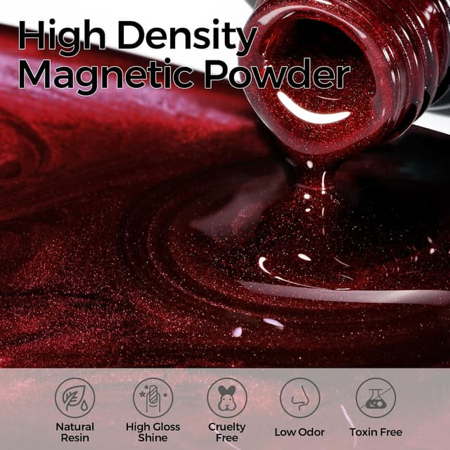 Detalle de TOMICCA Cat Eyes UV Gel Nagellack Set 4 Farben