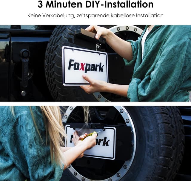 Detalle 2 de Foxpark Solar Rückfahrkamera 1080P 5"